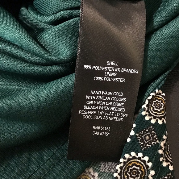 Jessica Howard Green Geometric Sheath  Dress 16W‎ Short Sleeve - Picture 9 of 12